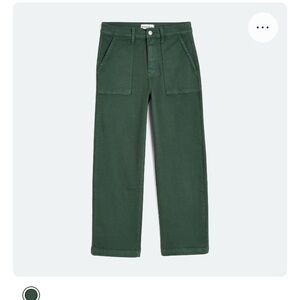 Studio Blue Dark Green Wide Leg Utility Pant.  Women’s 16/33